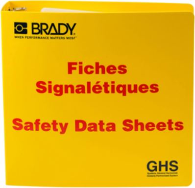 GHS Safety Data Sheet Center Accessory - Binder with 3" Ring Diameter, Bilingual English/French
