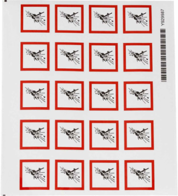 GHS Explosive Picto Label, 1.5" H x 1.5" W x .035" D
