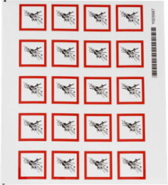 GHS Explosive Picto Label, 1.5" H x 1.5" W x .035" D
