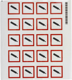 GHS Gas Pressure Picto Label, 1.5" H x 1.5" W x .035" D
