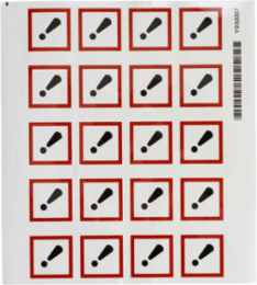 GHS Acute Toxic Picto Label, 1.5" H x 1.5" W x .035" D