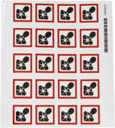 GHS Health Danger Picto Label, 1.5" H x 1.5" W x .035" D