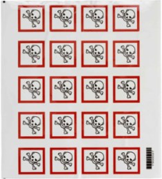 GHS Severe Toxic Picto Label, 1.5" H x 1.5" W x .035" D