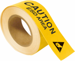 ToughStripe® Floor Marking Tape Roll - Polyester, Black on Yellow, 2 x 100