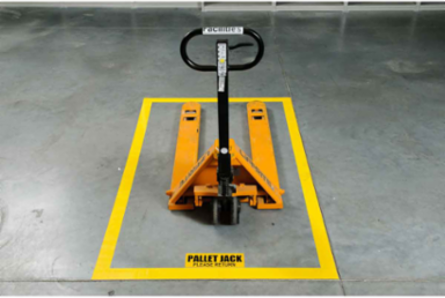 ToughStripe® Floor Marking Tape Roll - Polyester, Black on Yellow, 3" x 100