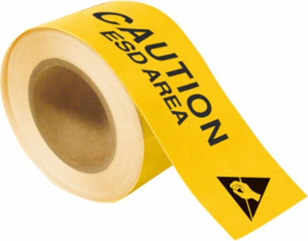 ToughStripe® Floor Marking Tape Roll - Polyester, Black on Yellow, 3" x 100