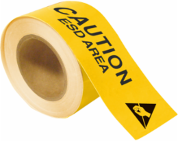 ToughStripe® Floor Marking Tape Roll - Polyester, Black on Yellow, 3" x 100
