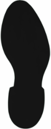 Aisle Marking Tape Footprint - 3.5 Inch Width, Black Vinyl, 12 Inch Length