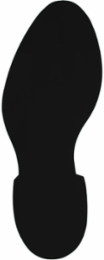 Aisle Marking Tape Footprint - Black 12 Inch Vinyl, Permanent Acrylic Adhesive