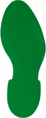 Aisle Marking Tape Footprint, Green, 3.5 Inch x 12 Inch, Vinyl