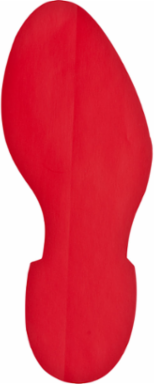 Aisle Marking Tape - Red Vinyl Footprint, 3.5 Inch x 12 Inch, Permanent Adhesive