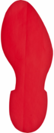 Aisle Marking Tape - Red Vinyl Footprint, 3.5 Inch x 12 Inch, Permanent Adhesive