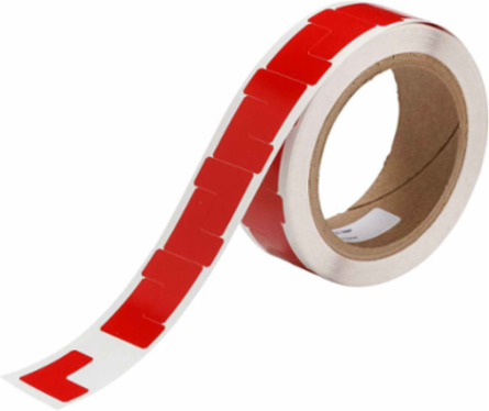 Marking Tape L-Shaped Corner Marks - Adhesive Vinyl, Solid Color, Red, 1.1" x 1.1"