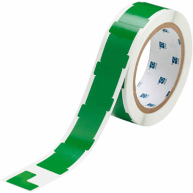 Marking Tape L-Shaped Corner Marks - Adhesive Vinyl, Solid Color, Green, 1.1" x 1.1"