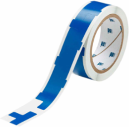 Marking Tape T-Shaped Marks - Adhesive Vinyl, Solid Color, Blue, 1.7" x 1.1"