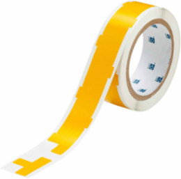 Marking Tape T-Shaped Marks - Adhesive Vinyl, Solid Color, Yellow, 1.7" x 1.1"