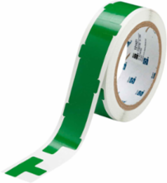 Marking Tape T-Shaped Marks - Adhesive Vinyl, Solid Color, Green, 1.7" x 1.1"