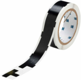 Marking Tape T-Shaped Marks - Adhesive Vinyl, Solid Color, Black, 1.7" x 1.1"