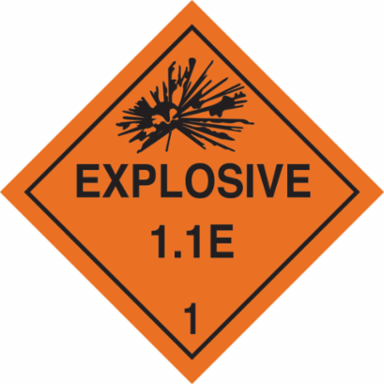 Vinyl Label 4 Inch x 4 Inch, Roll of 500, Permanent Acrylic Adhesive, Black on Orange