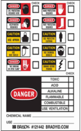 3 x 5 Inch Checklist Label, Permanent Self-Adhesive, Vinyl, 50 Labels Per Package