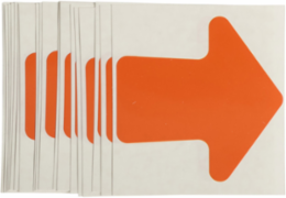 Vinyl Floor Arrows, 3" W x 3" L, Pack of 100 Each, Orange