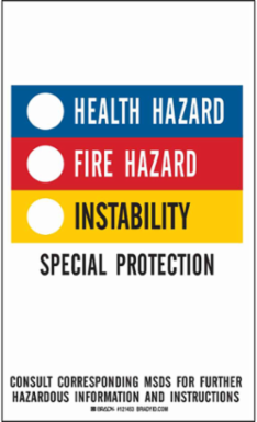 HMIG Color Bar Labels, 5" H x 3" W x 0.004" D, Vinyl