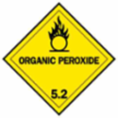 Dot Hazardous Material Shipping Labels, Organic Peroxide, 4" H x 4" W x 0.004" D, Vinyl