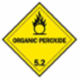 Dot Hazardous Material Shipping Labels, Organic Peroxide, 4" H x 4" W x 0.004" D, Vinyl