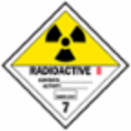 Hazardous Material Shipping Labels, 4" H x 4" W x 0.004" D, Black/Red/Yellow on White