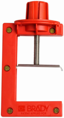 Butterfly Valve Lockout 7.07 In H x 3.75 In W Nylon Red, 4 Padlock Max, -20°F to 140°F