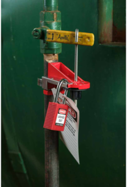 Perma-mount Ball Valve Lockout, Metal, 0.5 to 2 Inch Valve Size Range