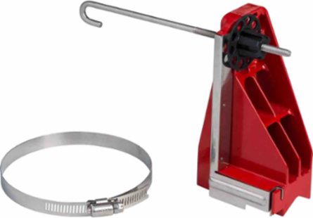 Perma-mount Ball Valve Lockout Steel Red 2-4 Inch