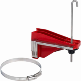 Perma-mount Ball Valve Lockout Steel Red 2-4 Inch