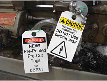 GlobalMark Series ANSI DANGER Non-Adhesive Tag Stock, 3.25" H x 5.75" W, Red on White