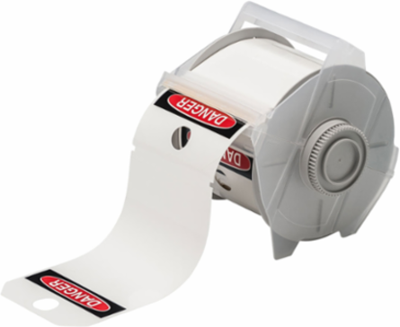 GlobalMark Series OSHA DANGER Non-Adhesive Tag Stock, 3.25" H x 5.75" W, Roll of 100 Tags, Black/Red on White