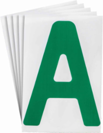 ToughStripe® Floor Marking Polyester Letter A Markers - Green, 6" x 8"