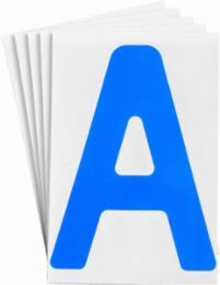 ToughStripe® Floor Marking Polyester Letter A Markers - Blue, 6" x 8"