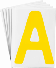 ToughStripe® Floor Marking Polyester Letter A Markers - Yellow, 6" x 8"