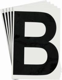 ToughStripe® Floor Marking Polyester Letter B Markers - Black, 6" x 8"