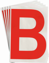 ToughStripe® Floor Marking Polyester Letter B Markers - Red, 6" x 8"