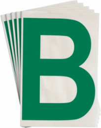 ToughStripe® Floor Marking Polyester Letter B Markers - Green, 6" x 8"