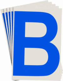 ToughStripe® Floor Marking Polyester Letter B Markers - Blue, 6" x 8"
