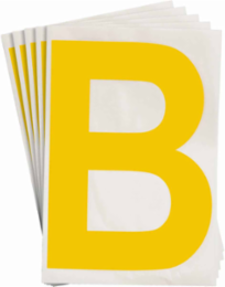 ToughStripe® Floor Marking Polyester Letter B Markers - Yellow, 6" x 8"