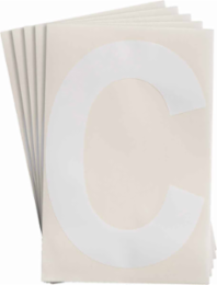ToughStripe® Floor Marking Polyester Letter C Markers - White, 6" x 8"