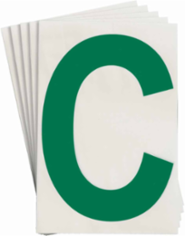 ToughStripe® Floor Marking Polyester Letter C Markers - Green, 6" x 8"