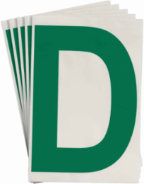 ToughStripe® Floor Marking Polyester Letter D Markers - Green, 6" x 8"