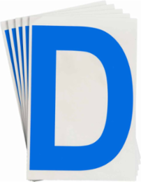 ToughStripe® Floor Marking Polyester Letter D Markers - Blue, 6" x 8"