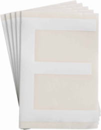 ToughStripe® Floor Marking Polyester Letter E Markers - White, 6" x 8"