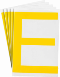 ToughStripe® Floor Marking Polyester Letter E Markers - Yellow, 6" x 8"