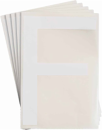 ToughStripe® Floor Marking Polyester Letter F Markers - White, 6" x 8"